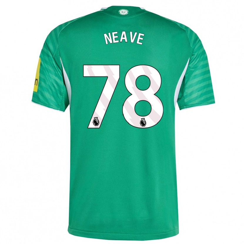 Danxen Kvinder Sean Neave #78 Grøn Hvid Udebane Spillertrøjer 2025/26 Trøje T-Shirt