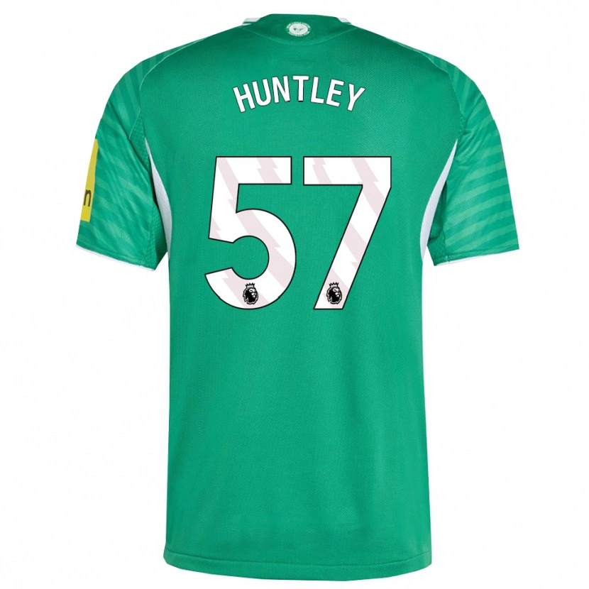 Danxen Kvinder James Huntley #57 Grøn Hvid Udebane Spillertrøjer 2025/26 Trøje T-Shirt