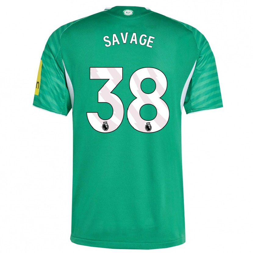 Danxen Kvinder Remi Savage #38 Grøn Hvid Udebane Spillertrøjer 2025/26 Trøje T-Shirt