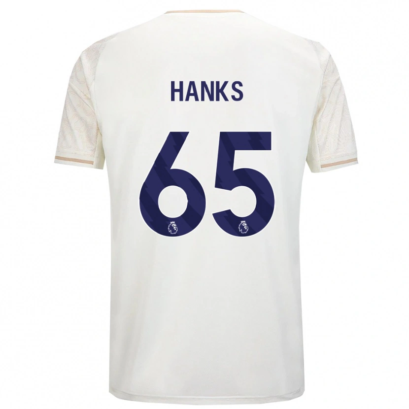 Danxen Kvinder Justin Hanks #65 Off White Sort Udebane Spillertrøjer 2025/26 Trøje T-Shirt