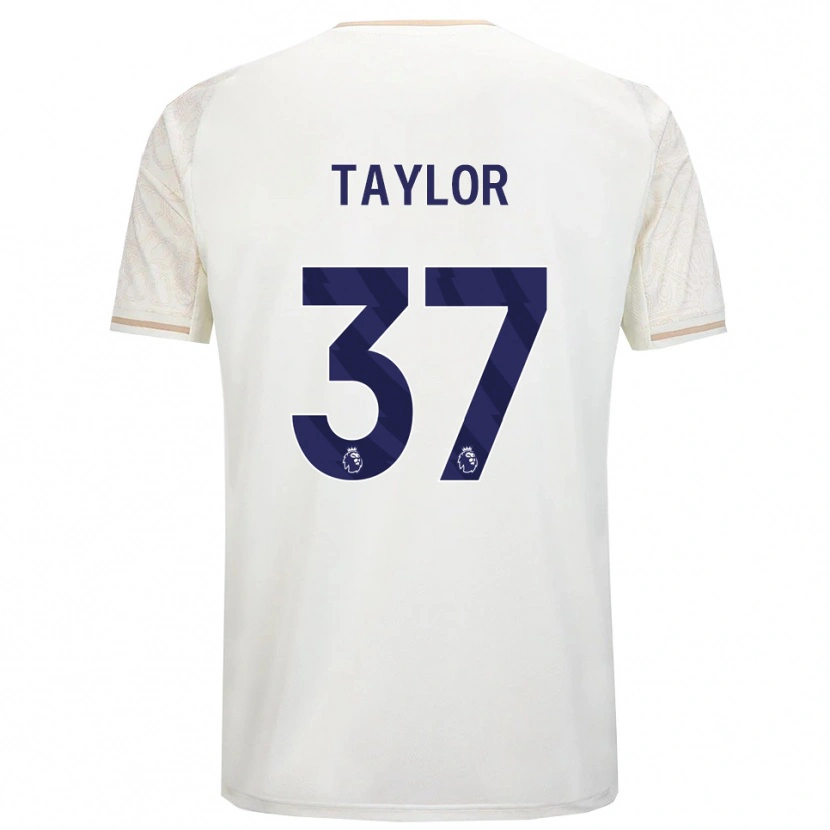 Danxen Kvinder Dale Taylor #37 Off White Sort Udebane Spillertrøjer 2025/26 Trøje T-Shirt