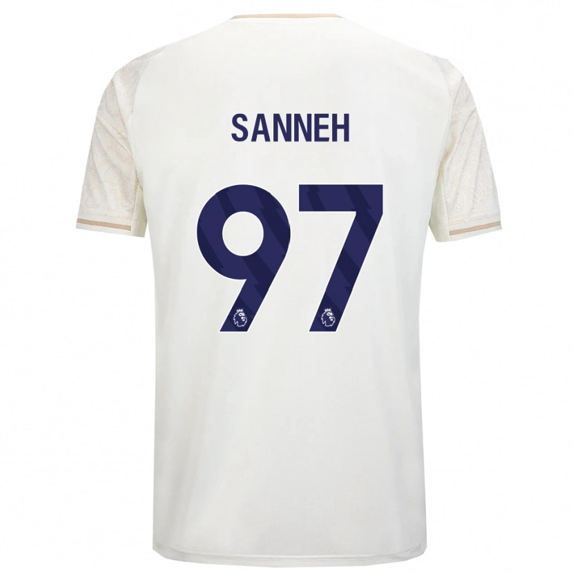 Danxen Kvinder Buba Sanneh #97 Off White Sort Udebane Spillertrøjer 2025/26 Trøje T-Shirt