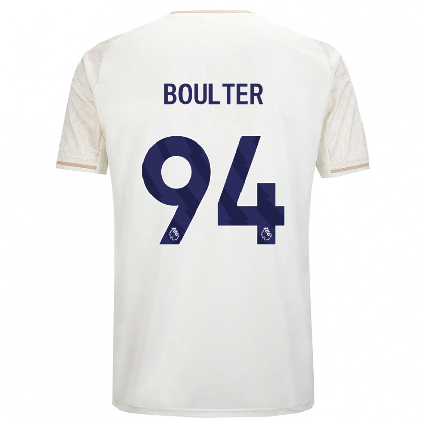 Danxen Kvinder Evan Boulter #94 Off White Sort Udebane Spillertrøjer 2025/26 Trøje T-Shirt