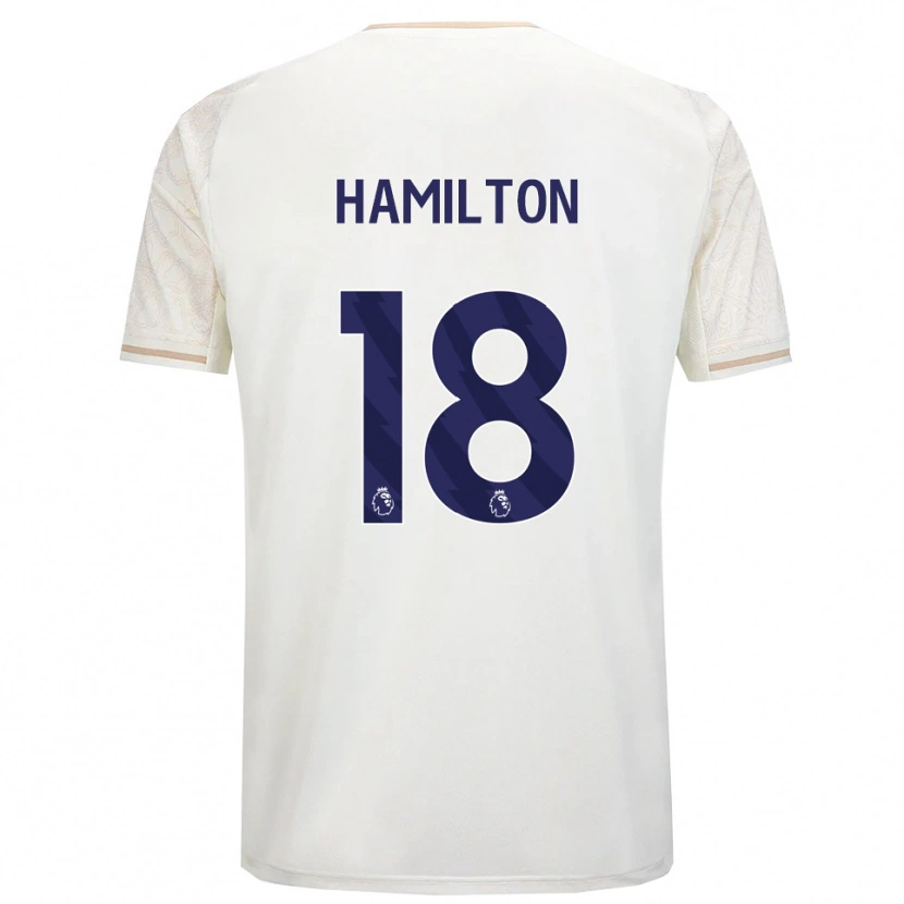 Danxen Kvinder Caragh Hamilton #18 Off White Sort Udebane Spillertrøjer 2025/26 Trøje T-Shirt