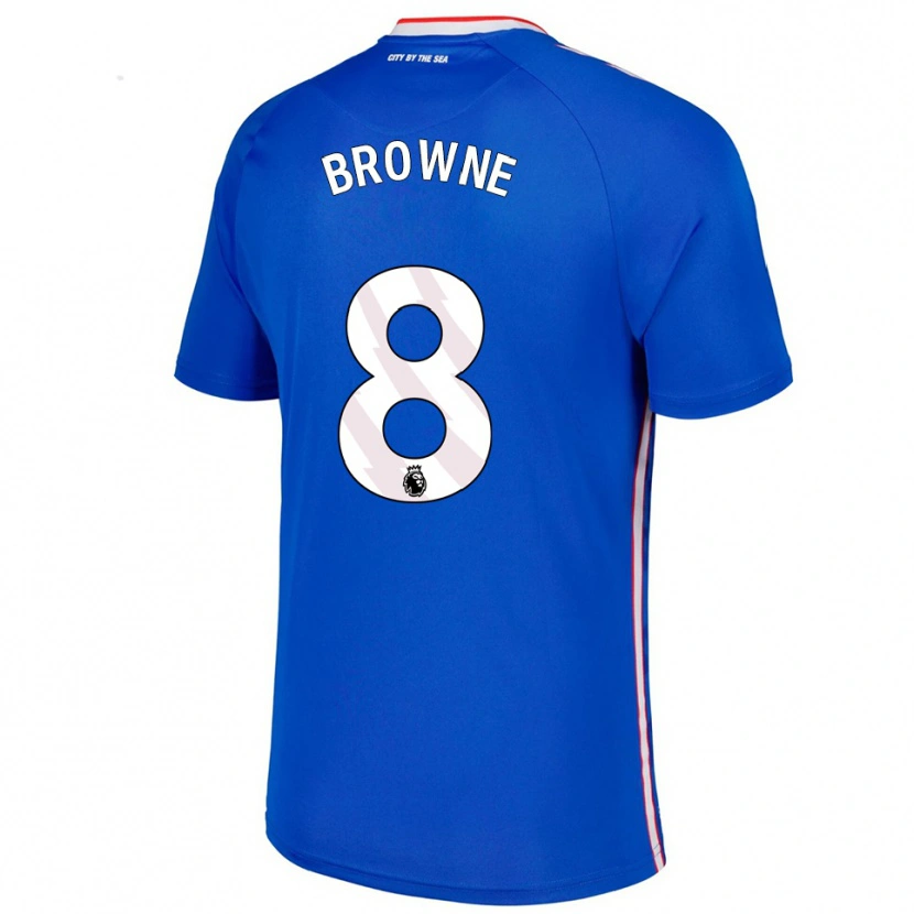 Danxen Kvinder Alan Browne #8 Blå Hvid Udebane Spillertrøjer 2025/26 Trøje T-Shirt