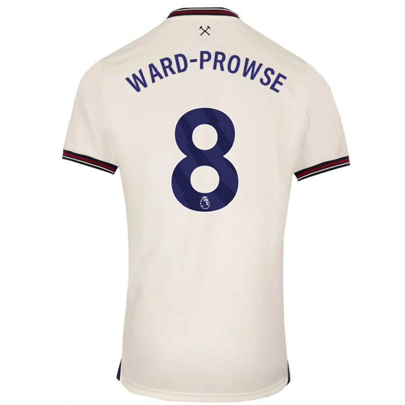 Danxen Kvinder James Ward-Prowse #8 Off White Udebane Spillertrøjer 2025/26 Trøje T-Shirt