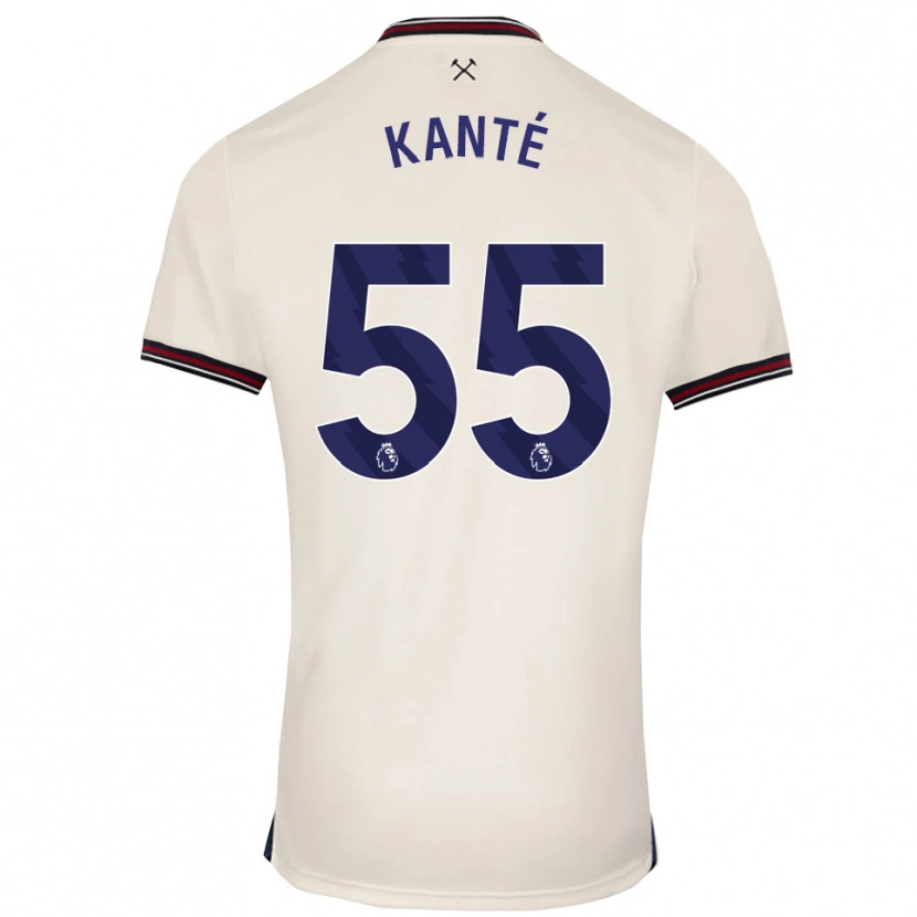 Danxen Kvinder Mohamadou Kanté #55 Off White Udebane Spillertrøjer 2025/26 Trøje T-Shirt