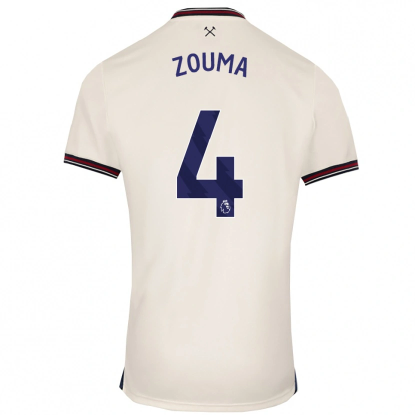 Danxen Kvinder Kurt Zouma #4 Off White Udebane Spillertrøjer 2025/26 Trøje T-Shirt
