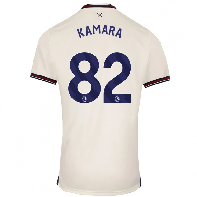 Danxen Kvinder Aaron Kamara #82 Off White Udebane Spillertrøjer 2025/26 Trøje T-Shirt