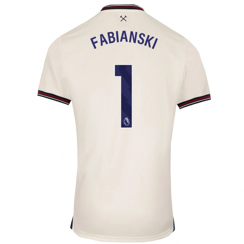 Danxen Kvinder Lukasz Fabianski #1 Off White Udebane Spillertrøjer 2025/26 Trøje T-Shirt