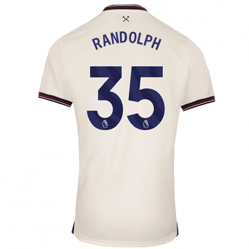 Danxen Kvinder Darren Randolph #35 Off White Udebane Spillertrøjer 2025/26 Trøje T-Shirt