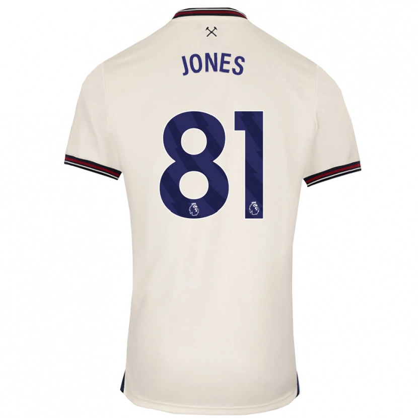 Danxen Kvinder Liam Jones #81 Off White Udebane Spillertrøjer 2025/26 Trøje T-Shirt