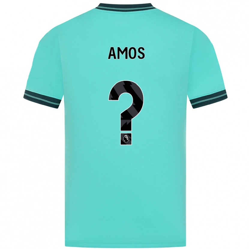 Danxen Kvinder Stan Amos #0 Himmelblå Grøn Udebane Spillertrøjer 2025/26 Trøje T-Shirt