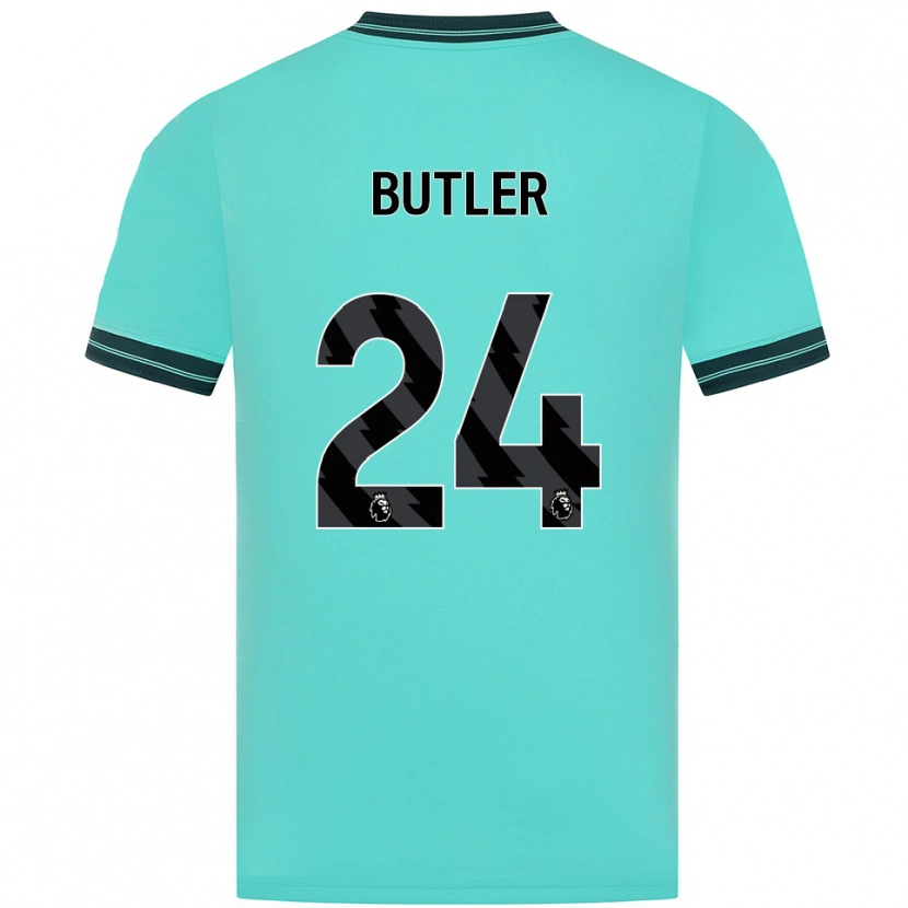 Danxen Kvinder Elli Butler #24 Himmelblå Grøn Udebane Spillertrøjer 2025/26 Trøje T-Shirt