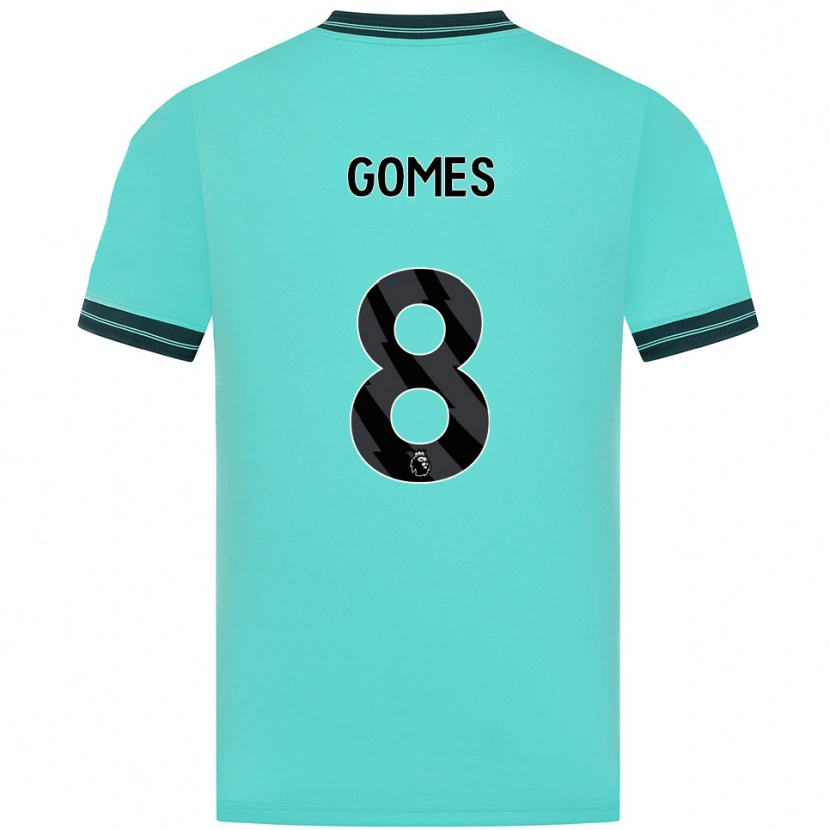 Danxen Kvinder João Gomes #8 Himmelblå Grøn Udebane Spillertrøjer 2025/26 Trøje T-Shirt