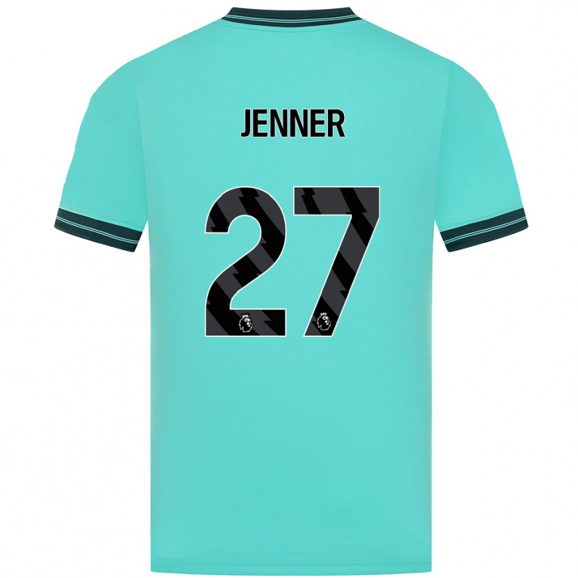 Danxen Kvinder Abbi Jenner #27 Himmelblå Grøn Udebane Spillertrøjer 2025/26 Trøje T-Shirt