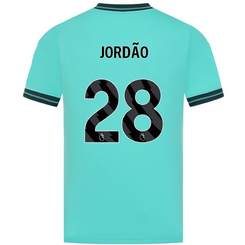 Danxen Kvinder Bruno Jordão #28 Himmelblå Grøn Udebane Spillertrøjer 2025/26 Trøje T-Shirt