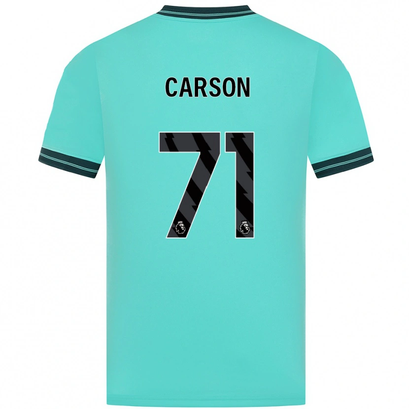 Danxen Kvinder Hayden Carson #71 Himmelblå Grøn Udebane Spillertrøjer 2025/26 Trøje T-Shirt