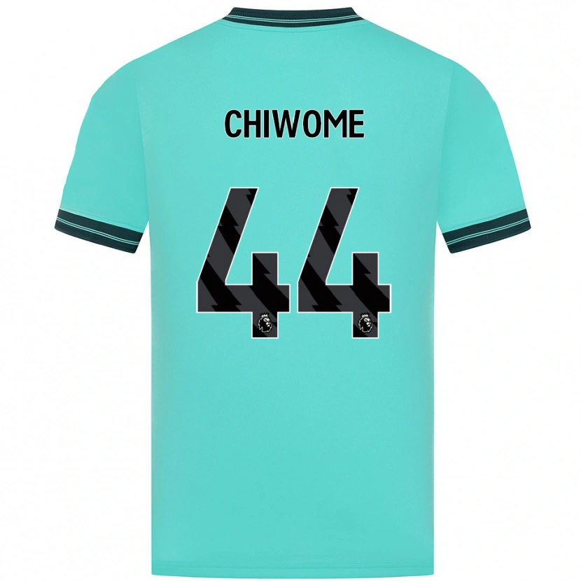 Danxen Kvinder Leon Chiwome #44 Himmelblå Grøn Udebane Spillertrøjer 2025/26 Trøje T-Shirt