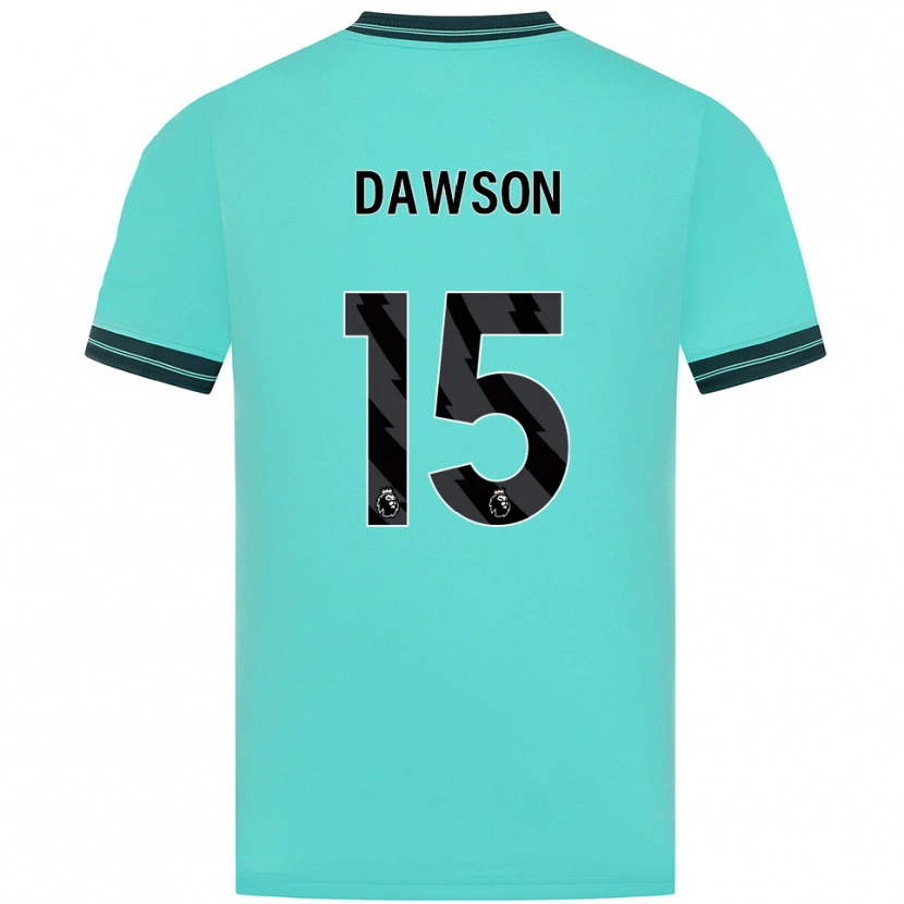 Danxen Kvinder Craig Dawson #15 Himmelblå Grøn Udebane Spillertrøjer 2025/26 Trøje T-Shirt