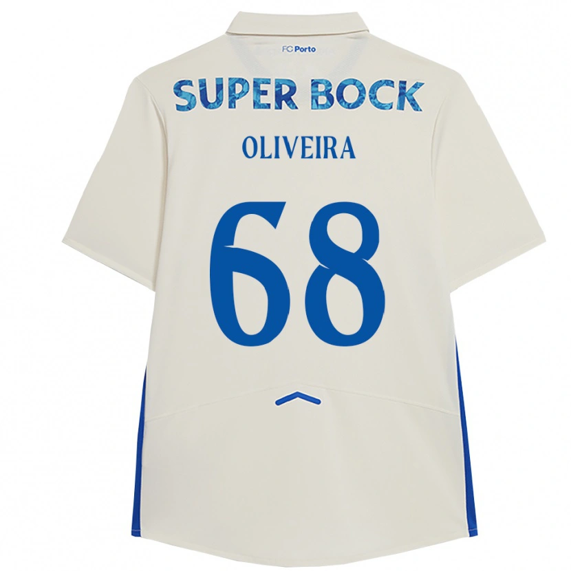 Danxen Kvinder André Oliveira #68 Hvid Blå Tredje Sæt Spillertrøjer 2025/26 Trøje T-Shirt