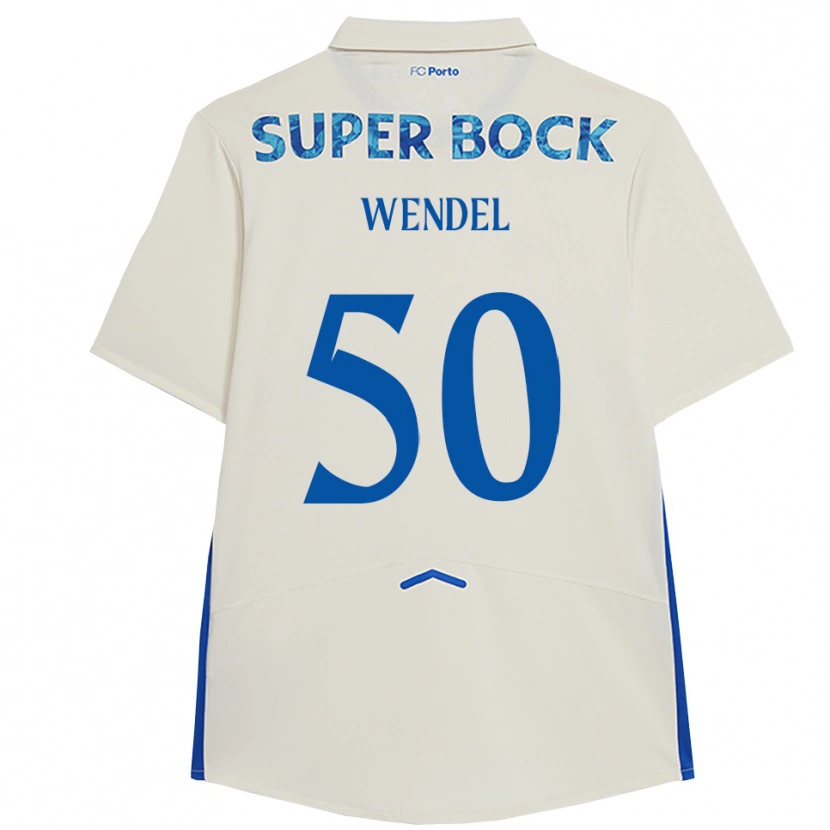 Danxen Kvinder Wendel #50 Hvid Blå Tredje Sæt Spillertrøjer 2025/26 Trøje T-Shirt
