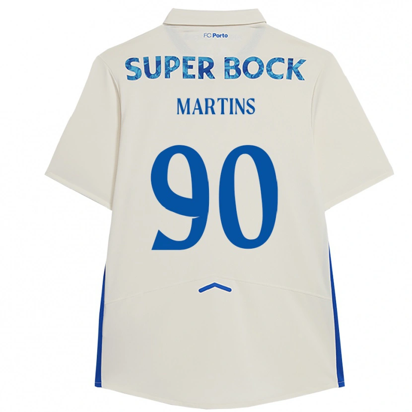 Danxen Kvinder Gil Martins #90 Hvid Blå Tredje Sæt Spillertrøjer 2025/26 Trøje T-Shirt