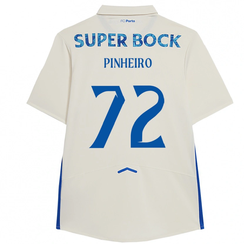 Danxen Kvinder Rodrigo Pinheiro #72 Hvid Blå Tredje Sæt Spillertrøjer 2025/26 Trøje T-Shirt