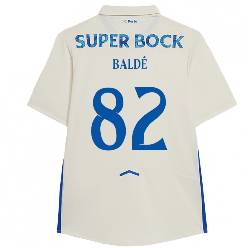 Danxen Kvinder Alfa Baldé #82 Hvid Blå Tredje Sæt Spillertrøjer 2025/26 Trøje T-Shirt