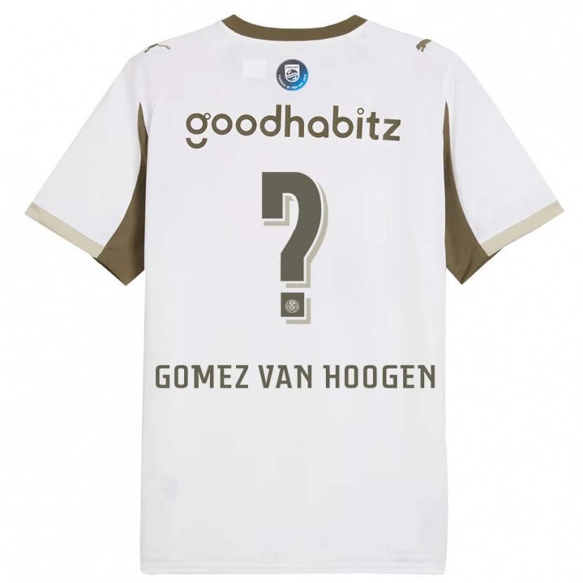 Danxen Kvinder Samuel Gomez Van Hoogen #0 Hvid Grå Tredje Sæt Spillertrøjer 2025/26 Trøje T-Shirt