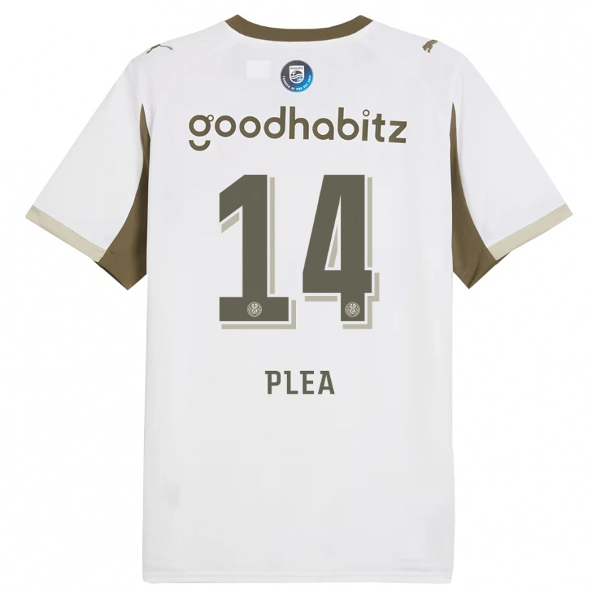Danxen Kvinder Alassane Pléa #14 Hvid Grå Tredje Sæt Spillertrøjer 2025/26 Trøje T-Shirt