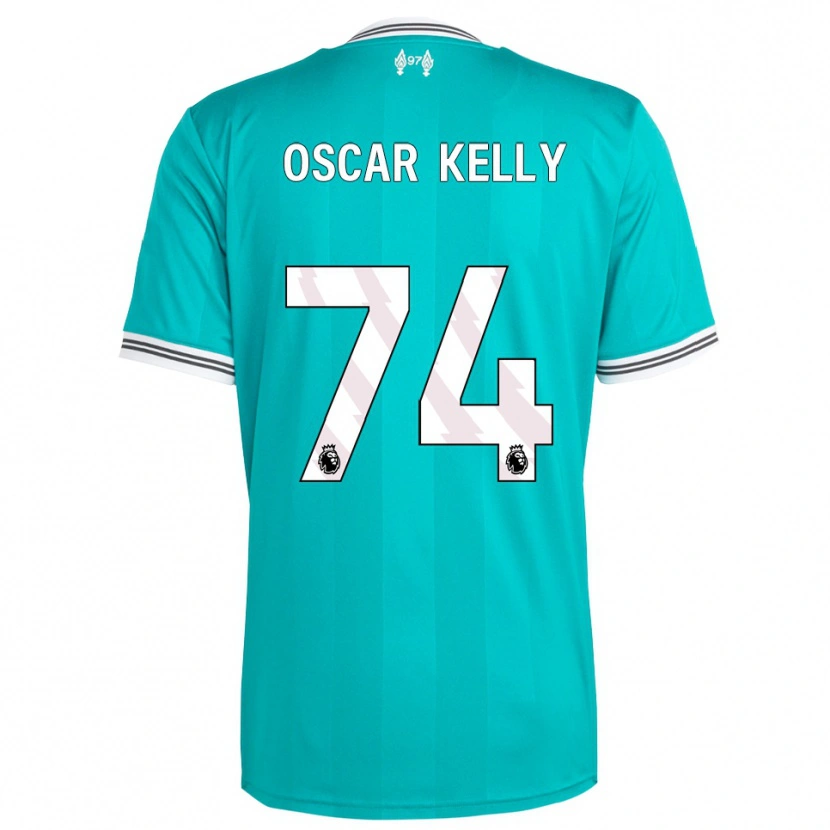 Danxen Kvinder Oscar Kelly #74 Grøn Hvid Tredje Sæt Spillertrøjer 2025/26 Trøje T-Shirt