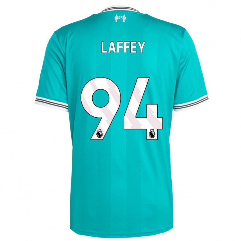 Danxen Kvinder Michael Laffey #94 Grøn Hvid Tredje Sæt Spillertrøjer 2025/26 Trøje T-Shirt