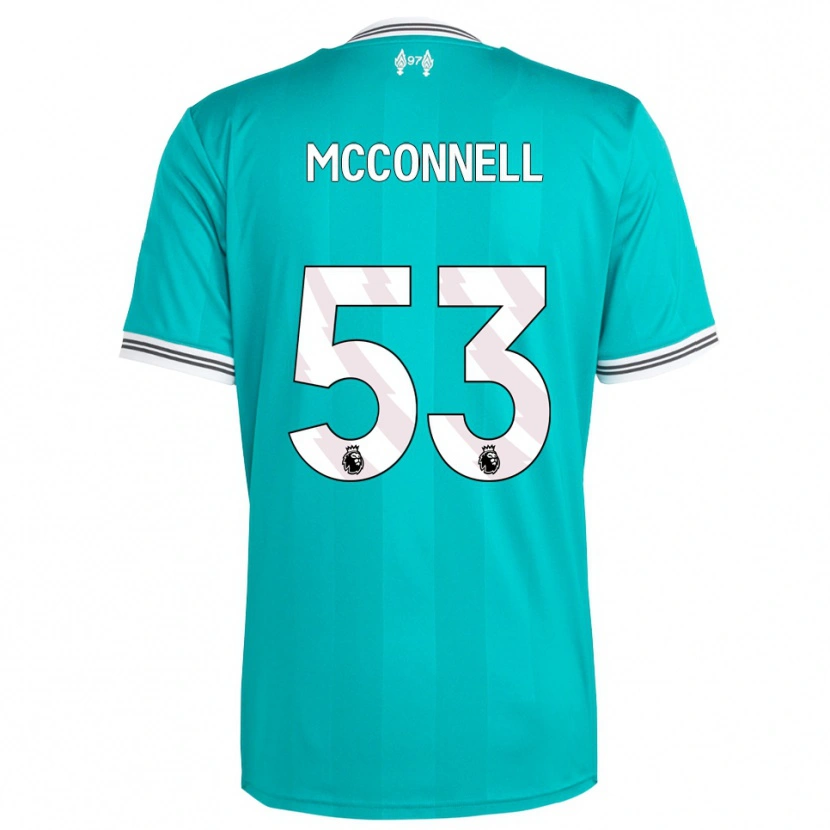 Danxen Kvinder James Mcconnell #53 Grøn Hvid Tredje Sæt Spillertrøjer 2025/26 Trøje T-Shirt