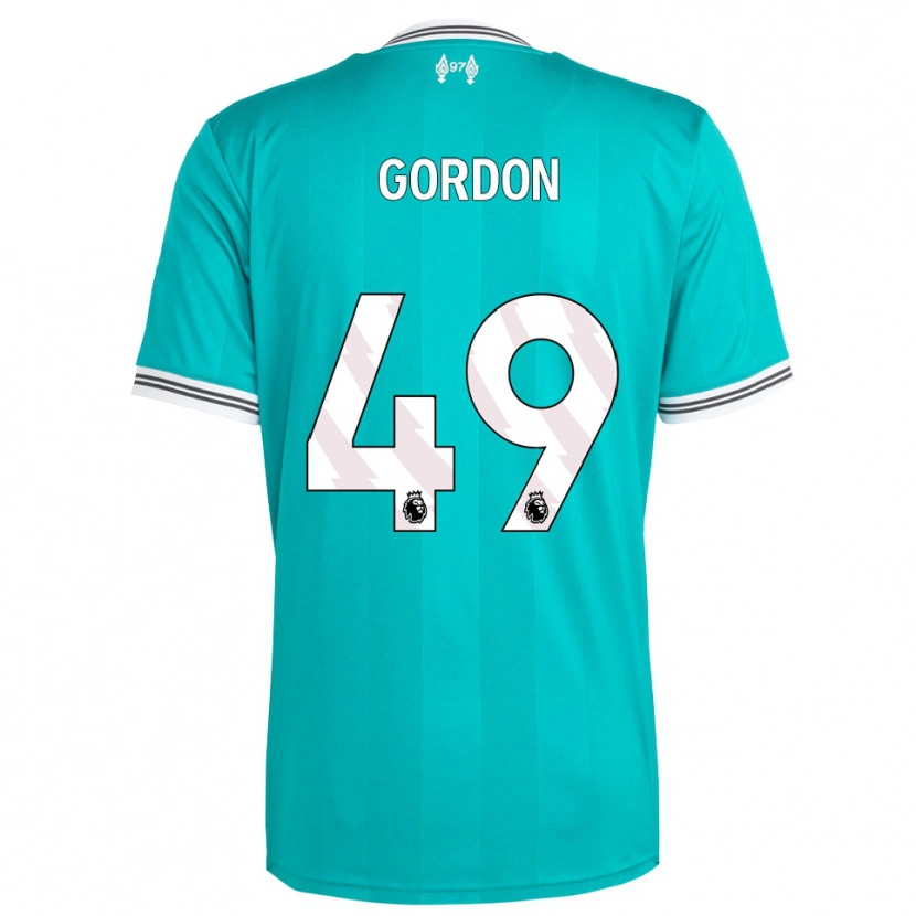Danxen Kvinder Kaide Gordon #49 Grøn Hvid Tredje Sæt Spillertrøjer 2025/26 Trøje T-Shirt
