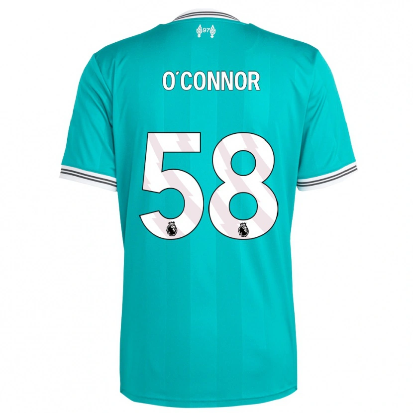 Danxen Kvinder Oliver O'connor #58 Grøn Hvid Tredje Sæt Spillertrøjer 2025/26 Trøje T-Shirt