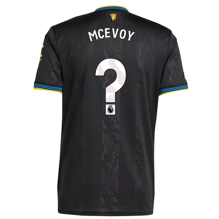 Danxen Kvinder Jay Mcevoy #0 Sort Gul Blå Tredje Sæt Spillertrøjer 2025/26 Trøje T-Shirt