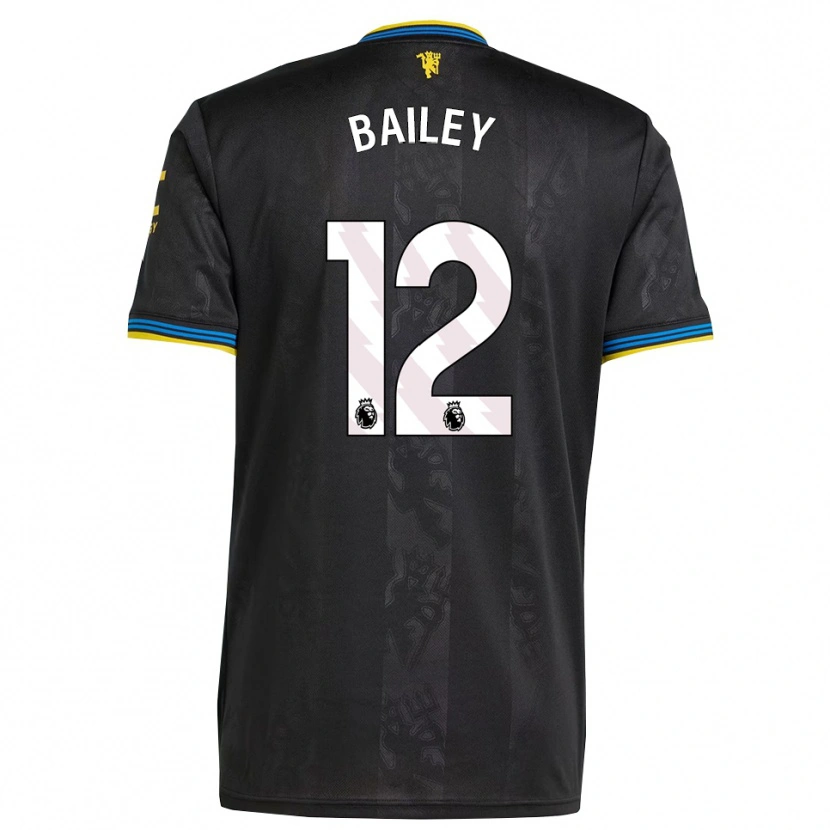 Danxen Kvinder James Bailey #12 Sort Gul Blå Tredje Sæt Spillertrøjer 2025/26 Trøje T-Shirt