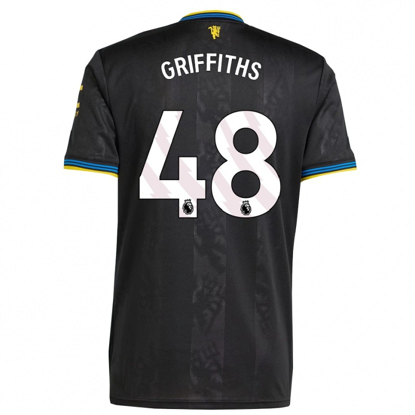 Danxen Kvinder Mared Griffiths #48 Sort Gul Blå Tredje Sæt Spillertrøjer 2025/26 Trøje T-Shirt