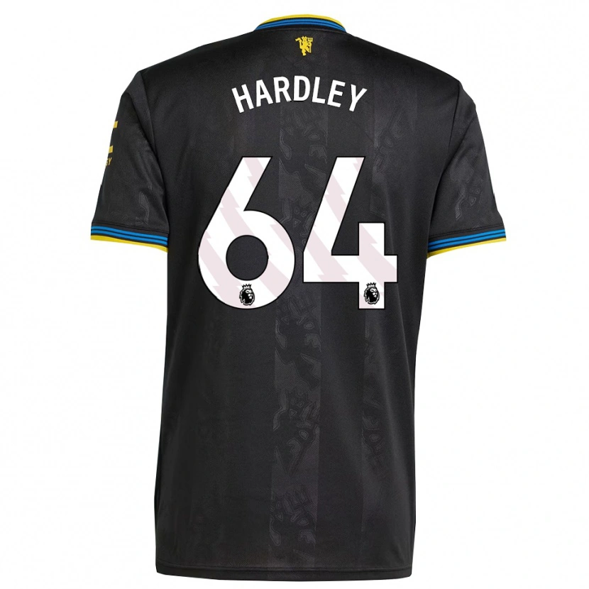 Danxen Kvinder Bjorn Hardley #64 Sort Gul Blå Tredje Sæt Spillertrøjer 2025/26 Trøje T-Shirt