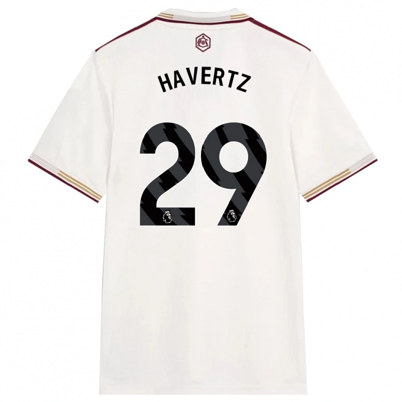 Danxen Kvinder Kai Havertz #29 Off White Bourgogne Tredje Sæt Spillertrøjer 2025/26 Trøje T-Shirt