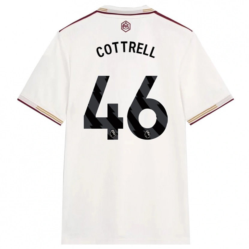 Danxen Kvinder Ben Cottrell #46 Off White Bourgogne Tredje Sæt Spillertrøjer 2025/26 Trøje T-Shirt