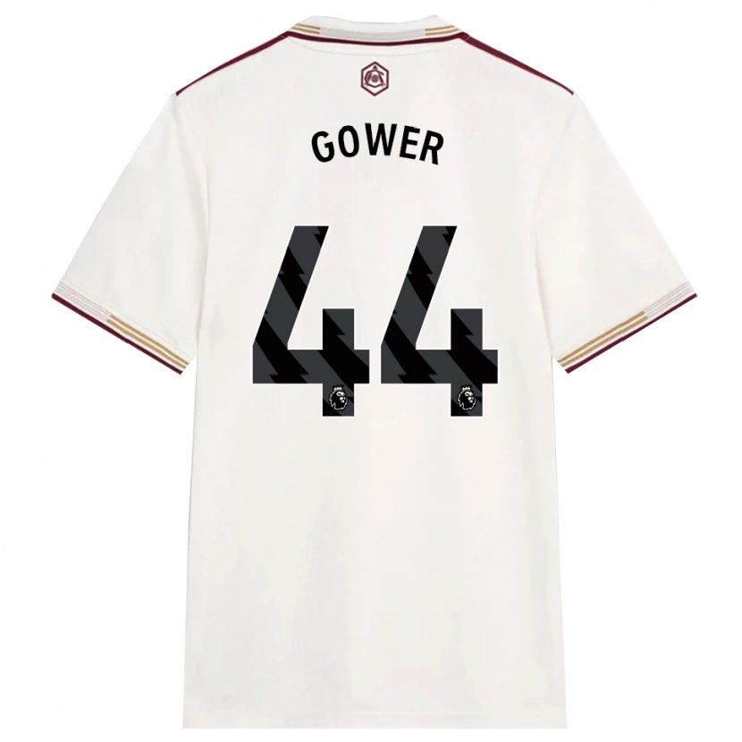 Danxen Kvinder Jimi Gower #44 Off White Bourgogne Tredje Sæt Spillertrøjer 2025/26 Trøje T-Shirt