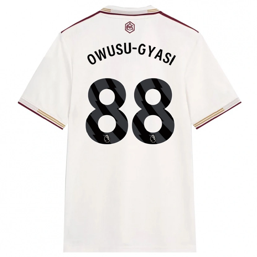Danxen Kvinder Abraham Owusu-Gyasi #88 Off White Bourgogne Tredje Sæt Spillertrøjer 2025/26 Trøje T-Shirt