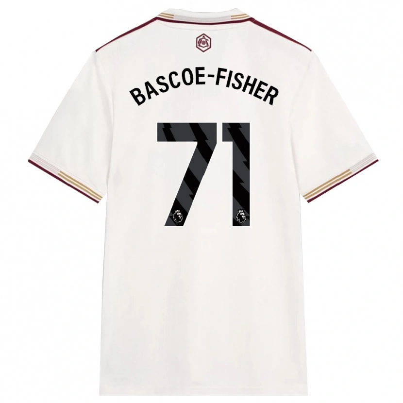 Danxen Kvinder Jakai Bascoe-Fisher #71 Off White Bourgogne Tredje Sæt Spillertrøjer 2025/26 Trøje T-Shirt