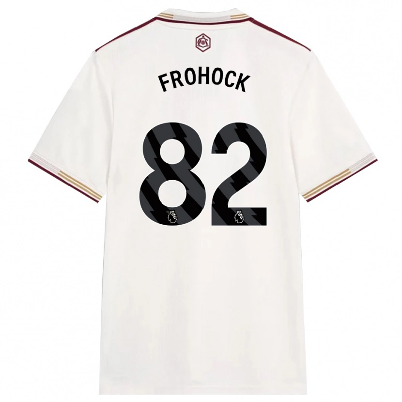 Danxen Kvinder Marley Frohock #82 Off White Bourgogne Tredje Sæt Spillertrøjer 2025/26 Trøje T-Shirt