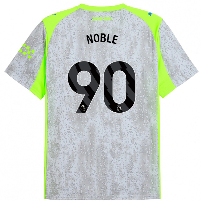 Danxen Kvinder Kian Noble #90 Grå Gul Tredje Sæt Spillertrøjer 2025/26 Trøje T-Shirt