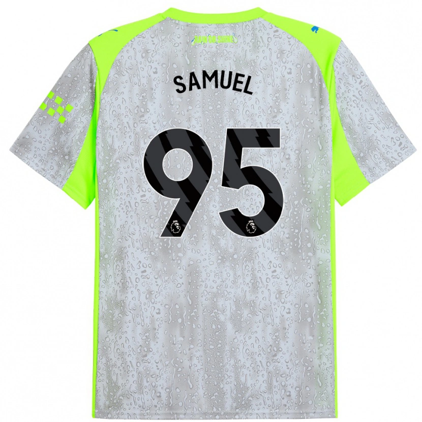 Danxen Kvinder Lakyle Samuel #95 Grå Gul Tredje Sæt Spillertrøjer 2025/26 Trøje T-Shirt