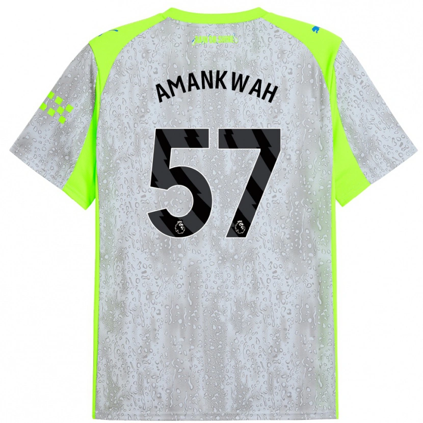 Danxen Kvinder Yeboah Amankwah #57 Grå Gul Tredje Sæt Spillertrøjer 2025/26 Trøje T-Shirt