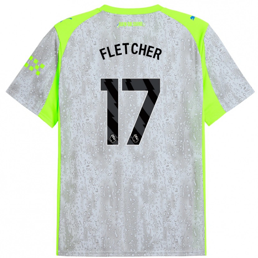Danxen Kvinder Luca Fletcher #17 Grå Gul Tredje Sæt Spillertrøjer 2025/26 Trøje T-Shirt